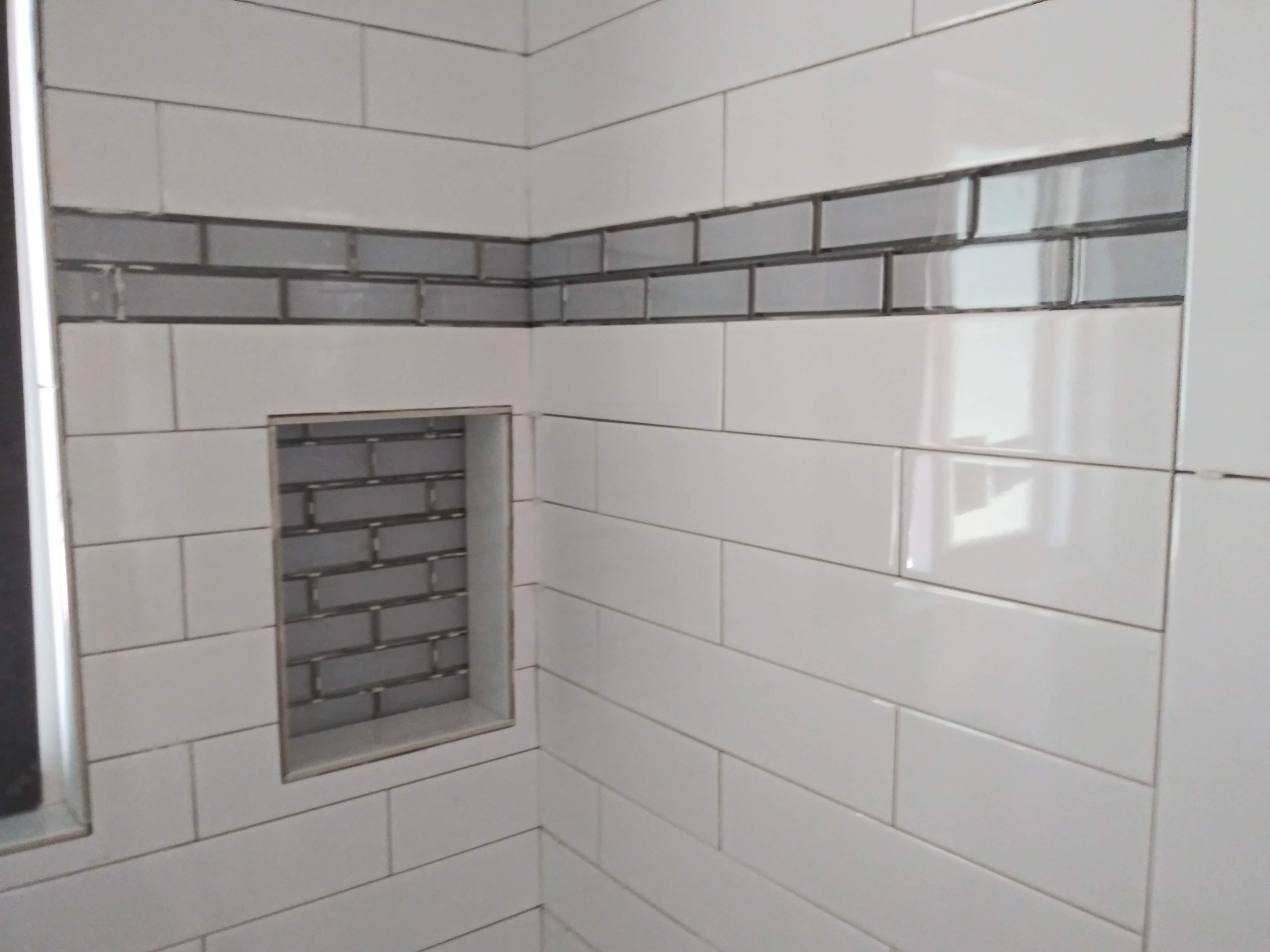 tile niche in shower